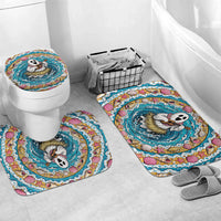 3D Illusion Hula Ghost Halloween Bathroom Set Hawaiian Ukulele Spirit Ocean Vortex DT05 Mat Set Only (3 pcs) One Size Yellow - Polynesian Pride