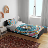 3D Illusion Hula Ghost Halloween Bedding Set Hawaiian Ukulele Spirit Ocean Vortex DT05 - Polynesian Pride