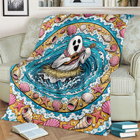 3D Illusion Hula Ghost Halloween Blanket Hawaiian Ukulele Spirit Ocean Vortex DT05 - Polynesian Pride