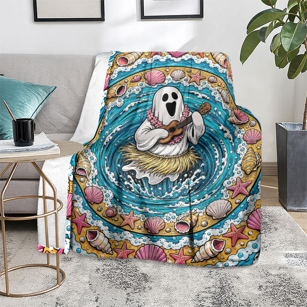 3D Illusion Hula Ghost Halloween Blanket Hawaiian Ukulele Spirit Ocean Vortex DT05 - Polynesian Pride
