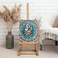 3D Illusion Hula Ghost Halloween Canvas Wall Art Hawaiian Ukulele Spirit Ocean Vortex DT05 - Polynesian Pride