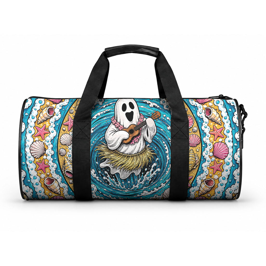 3D Illusion Hula Ghost Halloween Duffle Bag Hawaiian Ukulele Spirit Ocean Vortex DT05 One size Yellow - Polynesian Pride