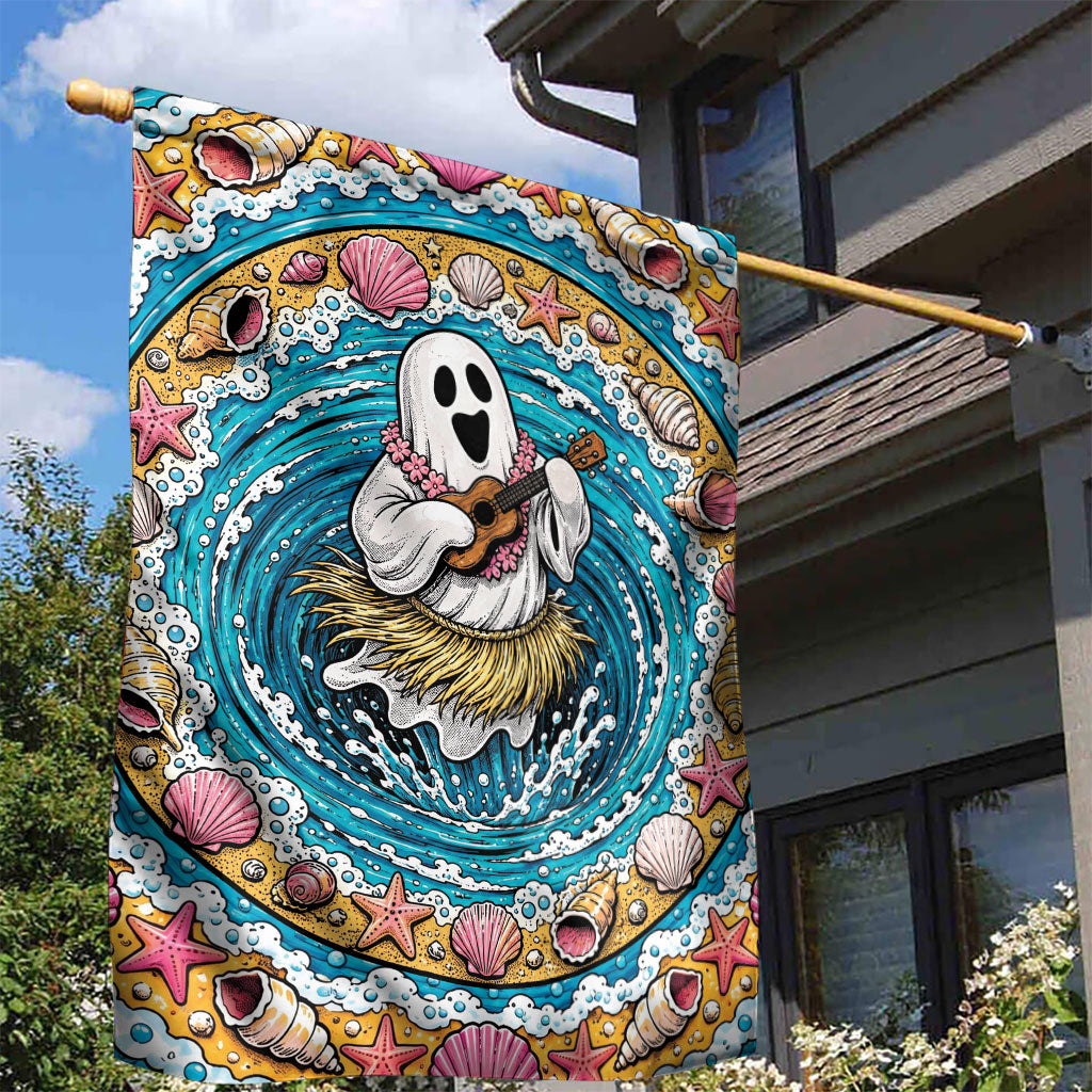 3D Illusion Hula Ghost Halloween Garden Flag Hawaiian Ukulele Spirit Ocean Vortex DT05 - Polynesian Pride