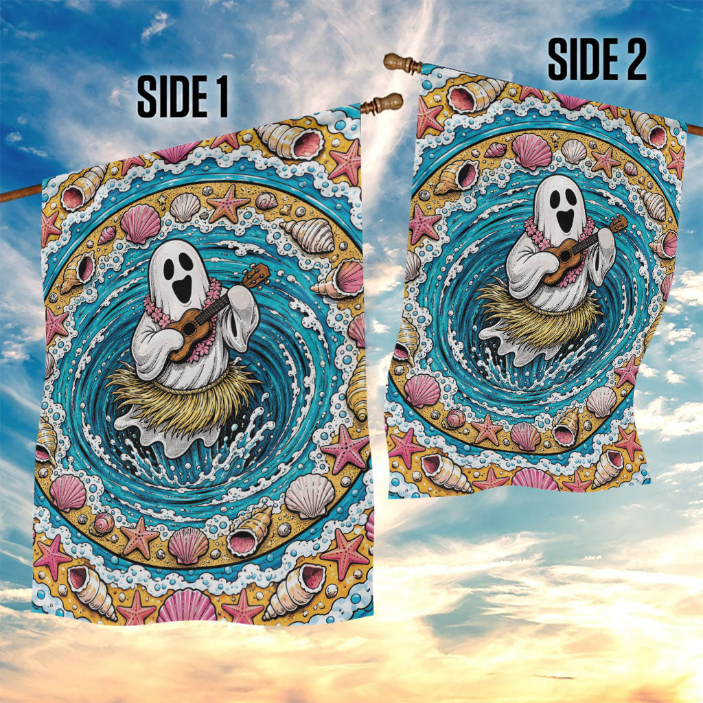 3D Illusion Hula Ghost Halloween Garden Flag Hawaiian Ukulele Spirit Ocean Vortex DT05 - Polynesian Pride