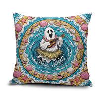 3D Illusion Hula Ghost Halloween Pillow Cover Hawaiian Ukulele Spirit Ocean Vortex DT05 Yellow - Polynesian Pride