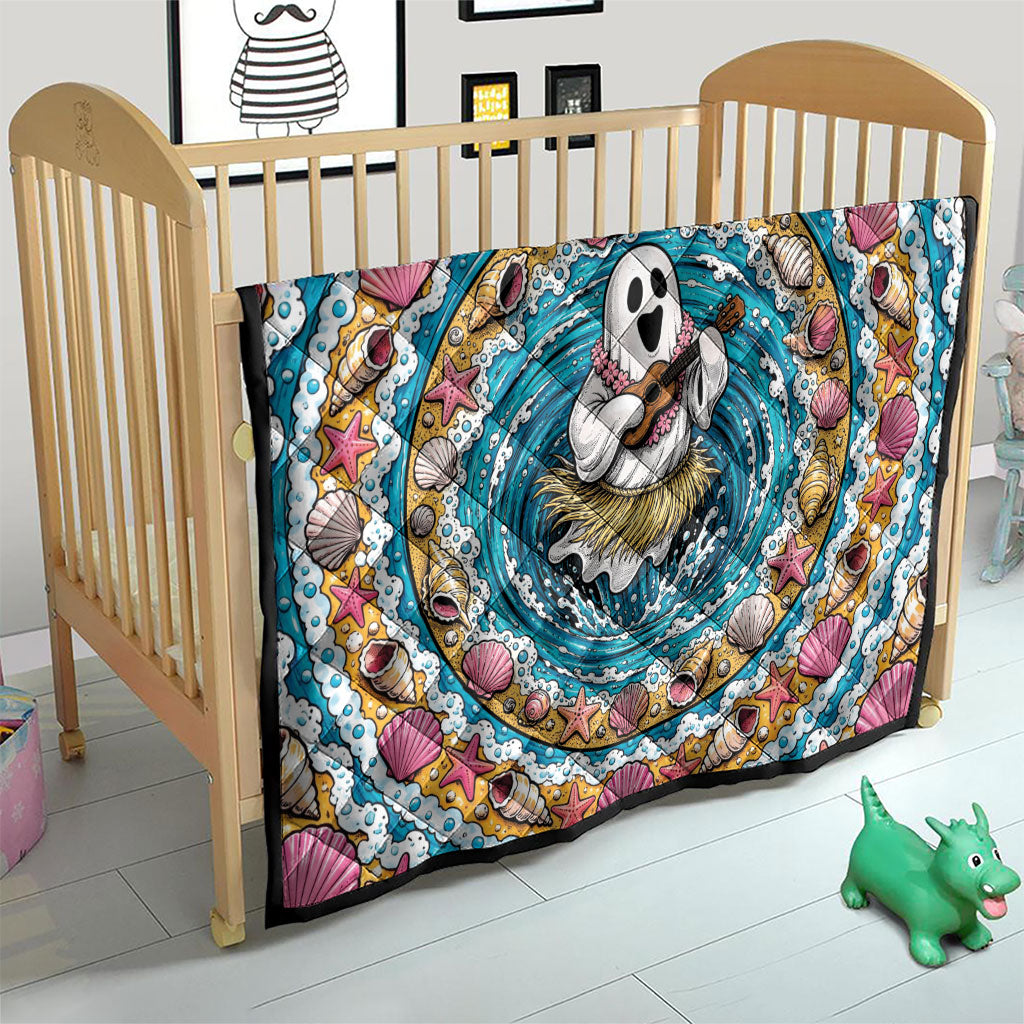 3D Illusion Hula Ghost Halloween Quilt Hawaiian Ukulele Spirit Ocean Vortex DT05 - Polynesian Pride