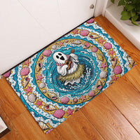 3D Illusion Hula Ghost Halloween Rubber Doormat Hawaiian Ukulele Spirit Ocean Vortex DT05 - Polynesian Pride