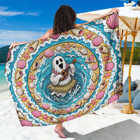 3D Illusion Hula Ghost Halloween Sarong Hawaiian Ukulele Spirit Ocean Vortex DT05 One Size 44 x 66 inches Yellow - Polynesian Pride