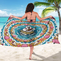 3D Illusion Hula Ghost Halloween Sarong Hawaiian Ukulele Spirit Ocean Vortex DT05 - Polynesian Pride