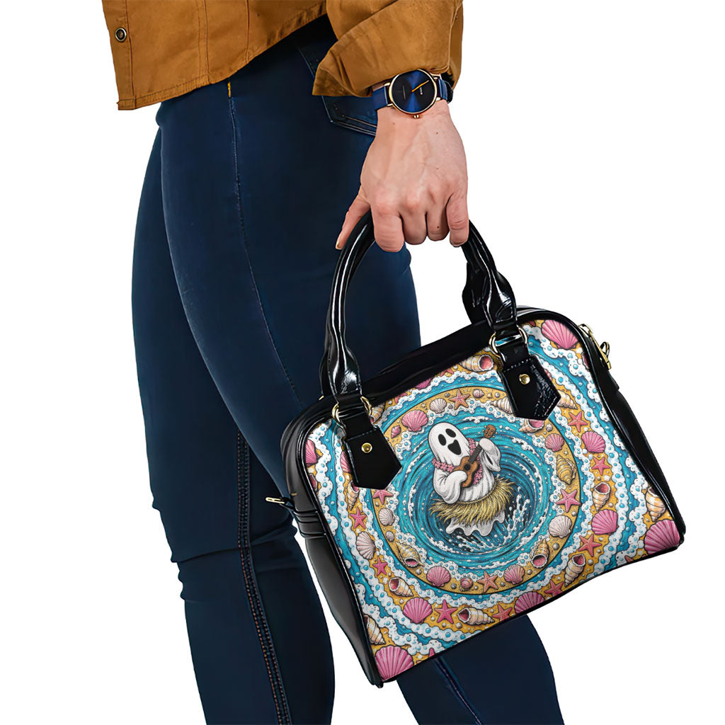 3D Illusion Hula Ghost Halloween Shoulder Handbag Hawaiian Ukulele Spirit Ocean Vortex DT05 - Polynesian Pride