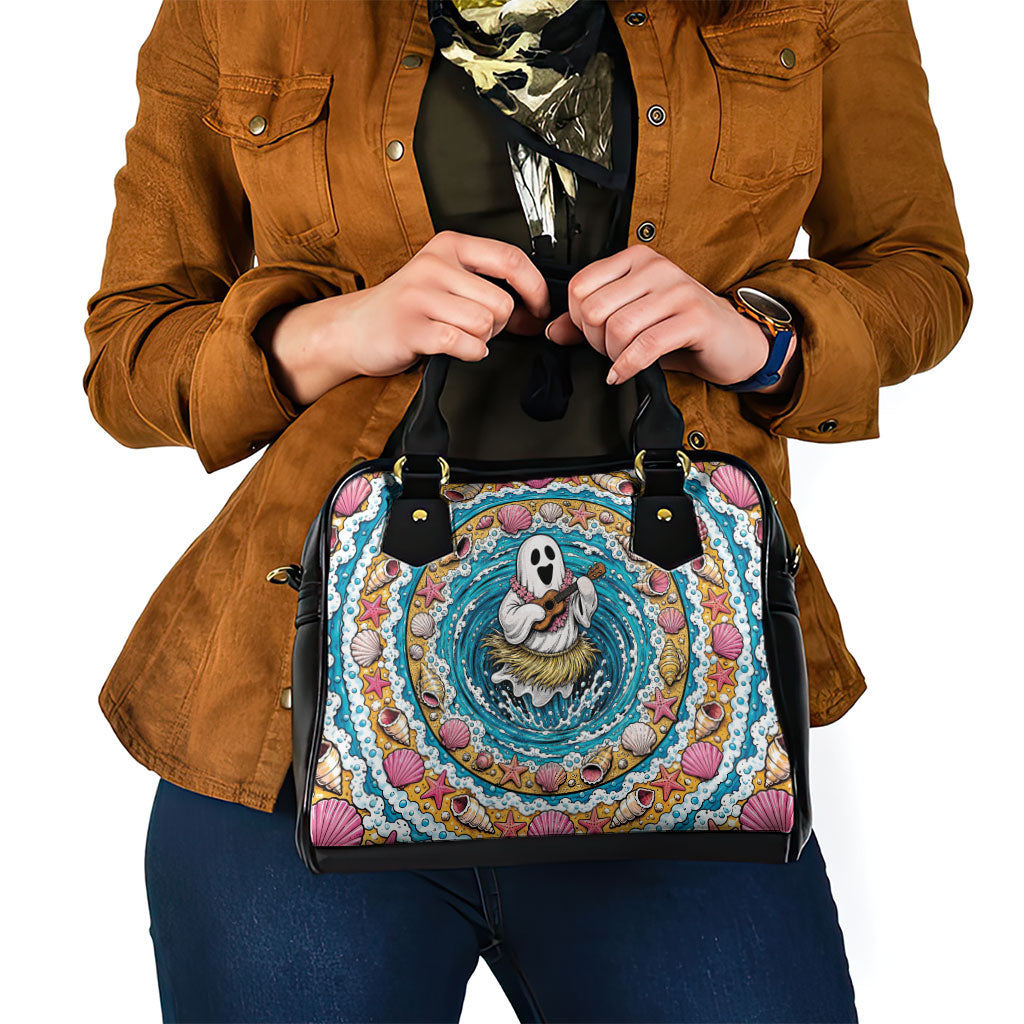 3D Illusion Hula Ghost Halloween Shoulder Handbag Hawaiian Ukulele Spirit Ocean Vortex DT05 - Polynesian Pride