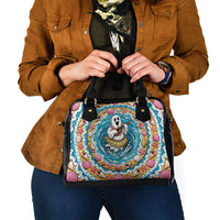 3D Illusion Hula Ghost Halloween Shoulder Handbag Hawaiian Ukulele Spirit Ocean Vortex DT05 - Polynesian Pride