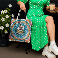 3D Illusion Hula Ghost Halloween Tote Bag Hawaiian Ukulele Spirit Ocean Vortex DT05 - Polynesian Pride