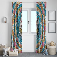 3D Illusion Hula Ghost Halloween Window Curtain Hawaiian Ukulele Spirit Ocean Vortex DT05 - Polynesian Pride