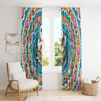 3D Illusion Hula Ghost Halloween Window Curtain Hawaiian Ukulele Spirit Ocean Vortex DT05 - Polynesian Pride