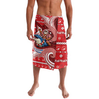 Wallis And Futuna Christmas Lavalava Santa Riding Ocean Dolphin