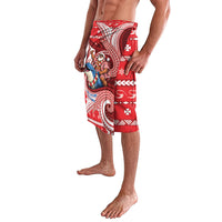Wallis And Futuna Christmas Lavalava Santa Riding Ocean Dolphin