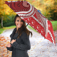 Wallis And Futuna Christmas Umbrella Santa Riding Ocean Dolphin DT05 - Polynesian Pride