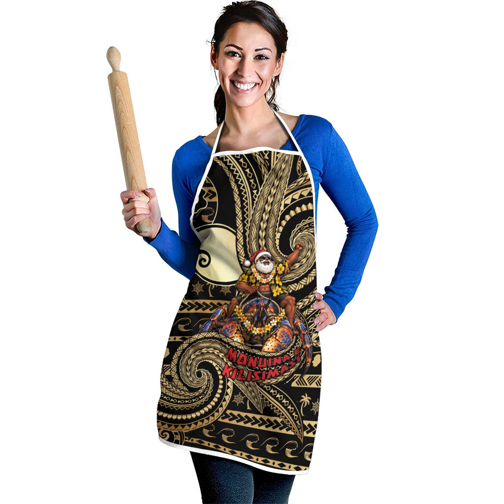 Niue Christmas Apron Santa Riding Coconut Crab DT05 - Polynesian Pride