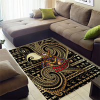 Niue Christmas Area Rug Santa Riding Coconut Crab