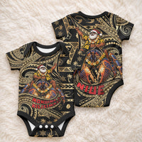 Niue Christmas Baby Onesie Santa Riding Coconut Crab