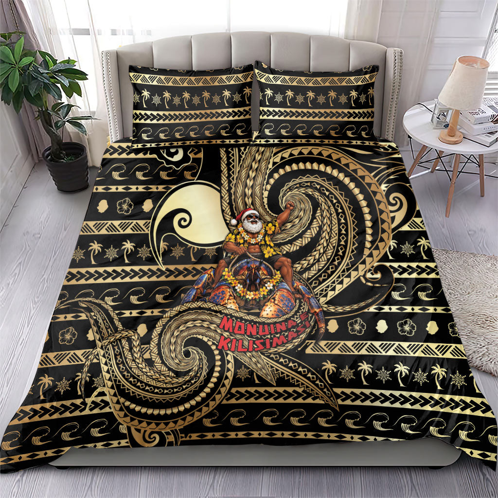 Niue Christmas Bedding Set Santa Riding Coconut Crab DT05 - Polynesian Pride