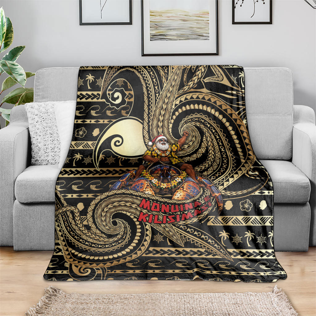 Niue Christmas Blanket Santa Riding Coconut Crab