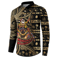 Niue Christmas Button Sweatshirt Santa Riding Coconut Crab DT05 - Polynesian Pride