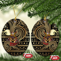 Niue Christmas Ceramic Ornament Santa Riding Coconut Crab