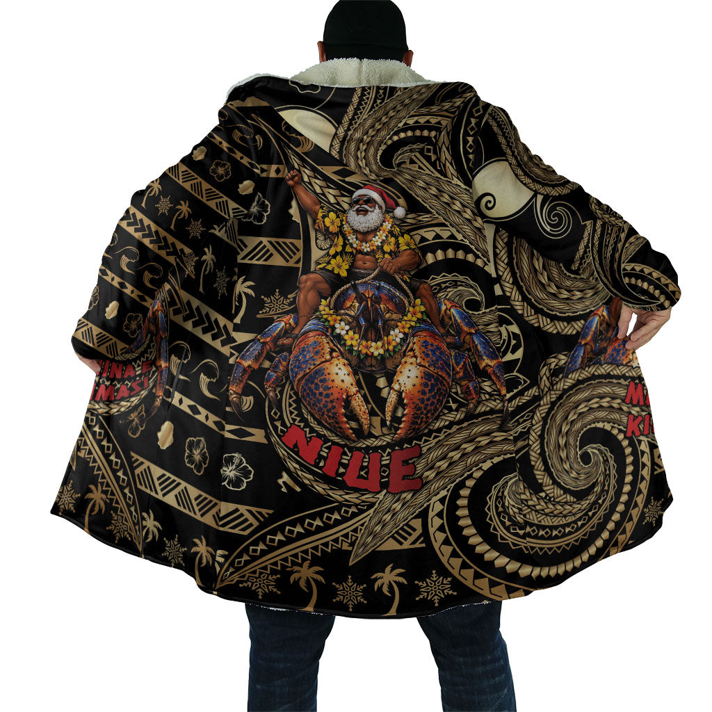 Niue Christmas Cloak Santa Riding Coconut Crab