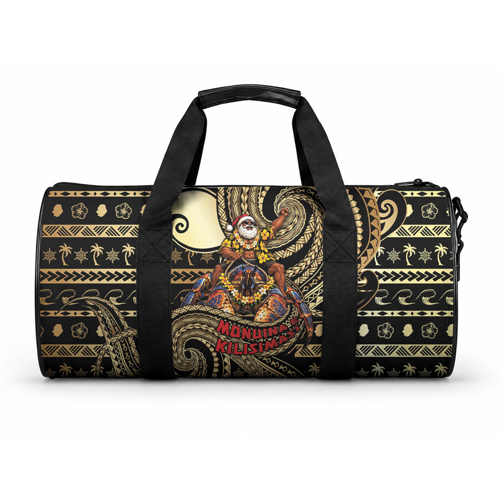Niue Christmas Duffle Bag Santa Riding Coconut Crab