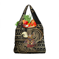 Niue Christmas Grocery Bag Santa Riding Coconut Crab