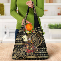 Niue Christmas Grocery Bag Santa Riding Coconut Crab