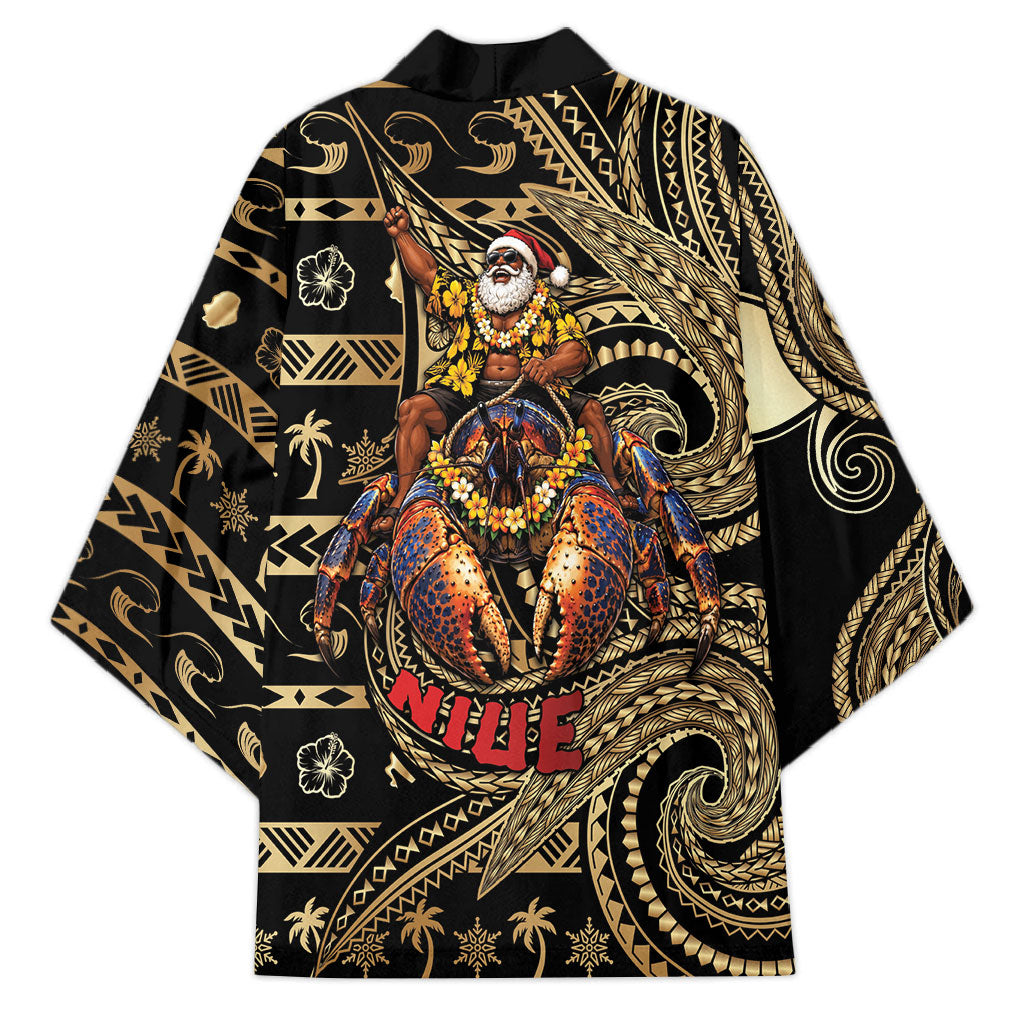 Niue Christmas Kimono Santa Riding Coconut Crab DT05 - Polynesian Pride