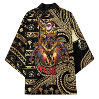 Niue Christmas Kimono Santa Riding Coconut Crab DT05 - Polynesian Pride