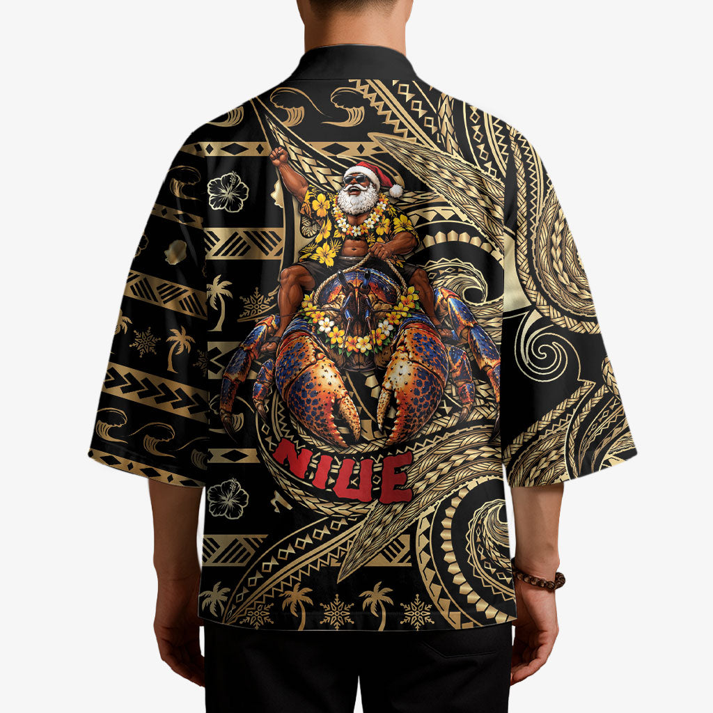Niue Christmas Kimono Santa Riding Coconut Crab DT05 - Polynesian Pride
