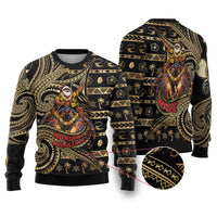 Niue Christmas Ugly Christmas Sweater Santa Riding Coconut Crab
