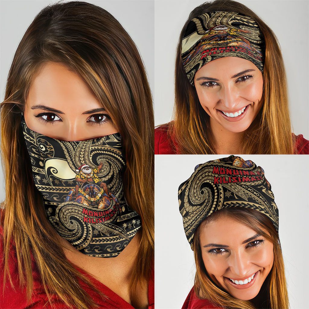 Niue Christmas Neck Gaiter Santa Riding Coconut Crab
