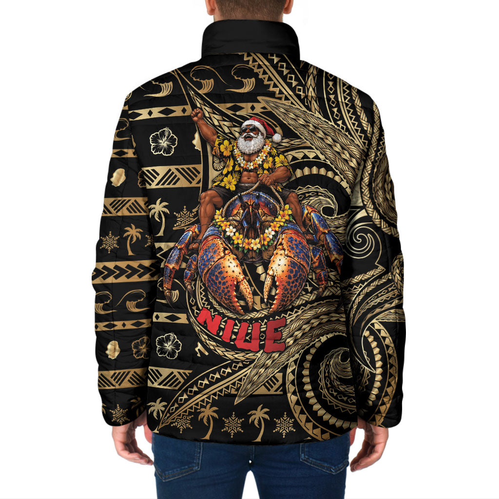 Niue Christmas Padded Jacket Santa Riding Coconut Crab DT05 - Polynesian Pride