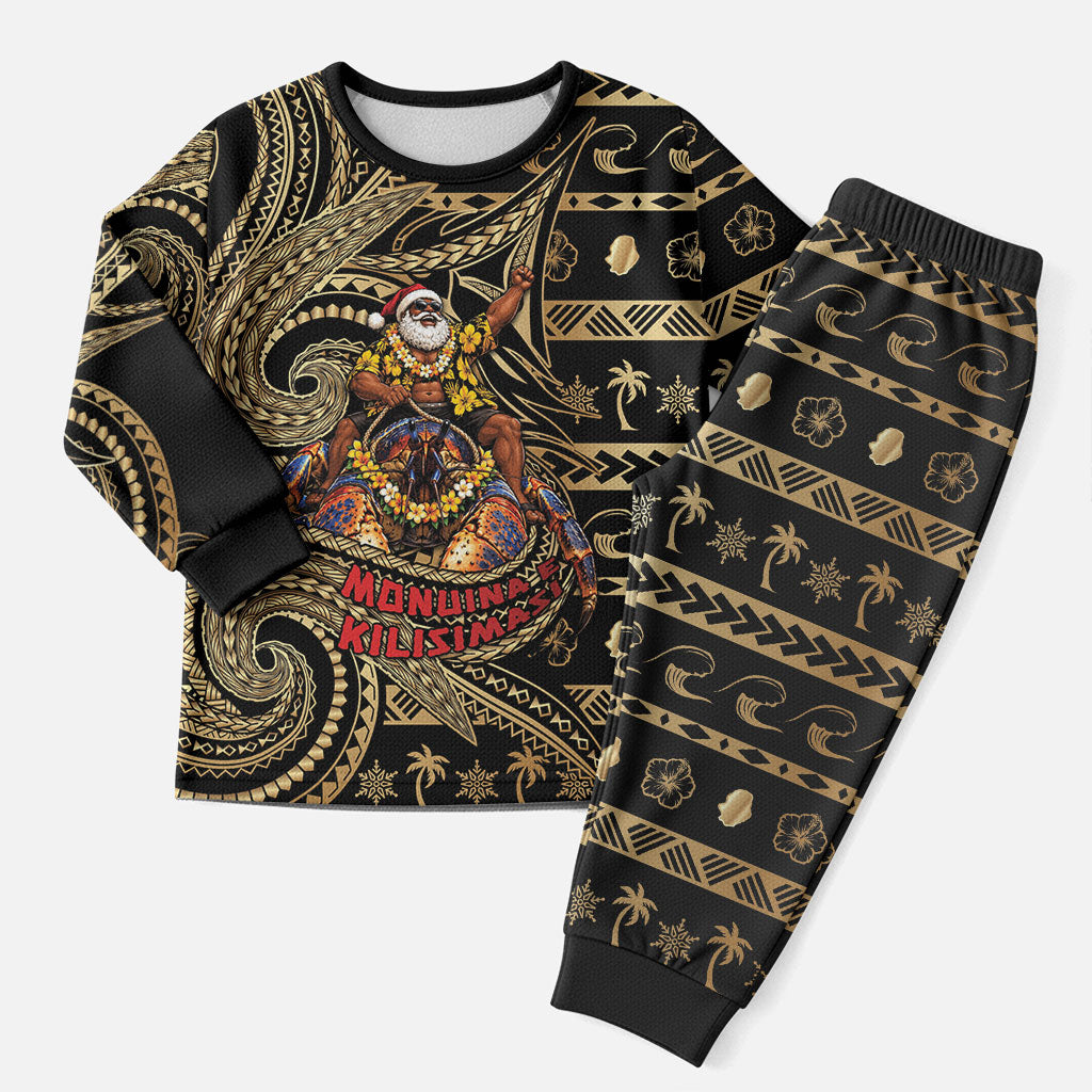 Niue Christmas Pajama Set Santa Riding Coconut Crab