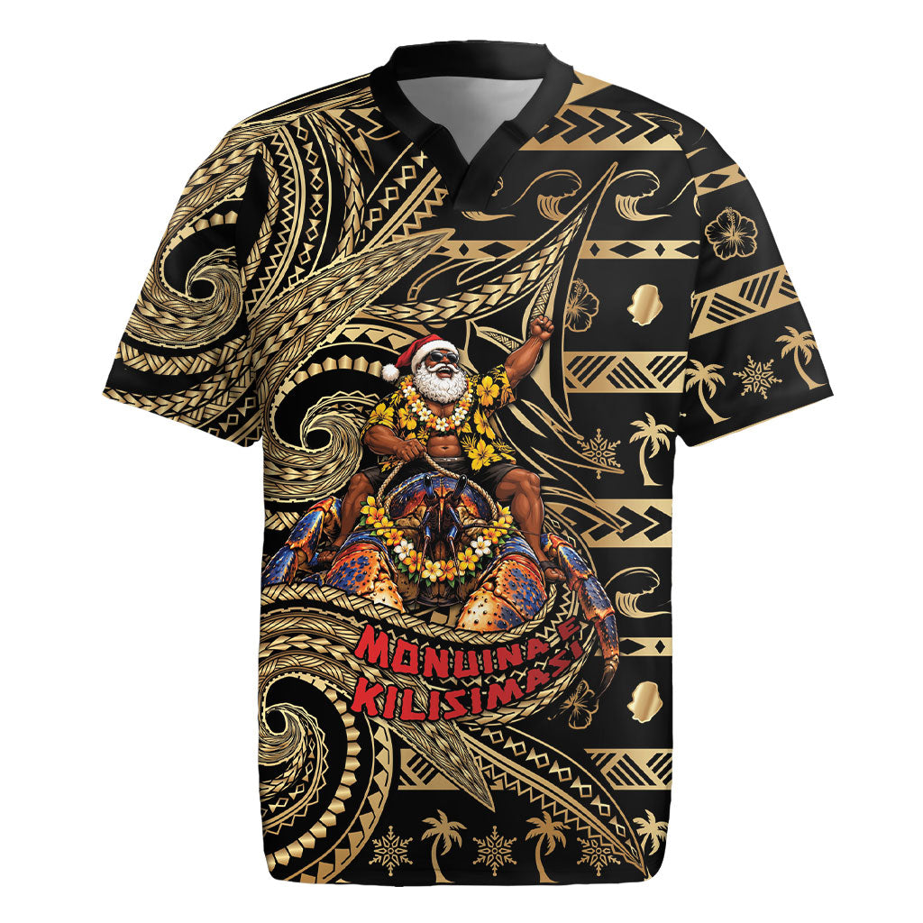 Niue Christmas Rugby Jersey Santa Riding Coconut Crab