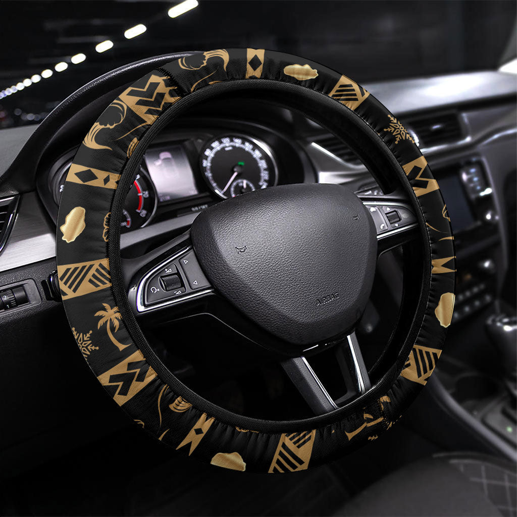 Niue Christmas Steering Wheel Cover Santa Riding Coconut Crab