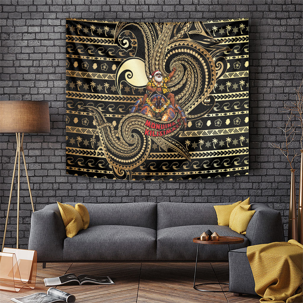 Niue Christmas Tapestry Santa Riding Coconut Crab