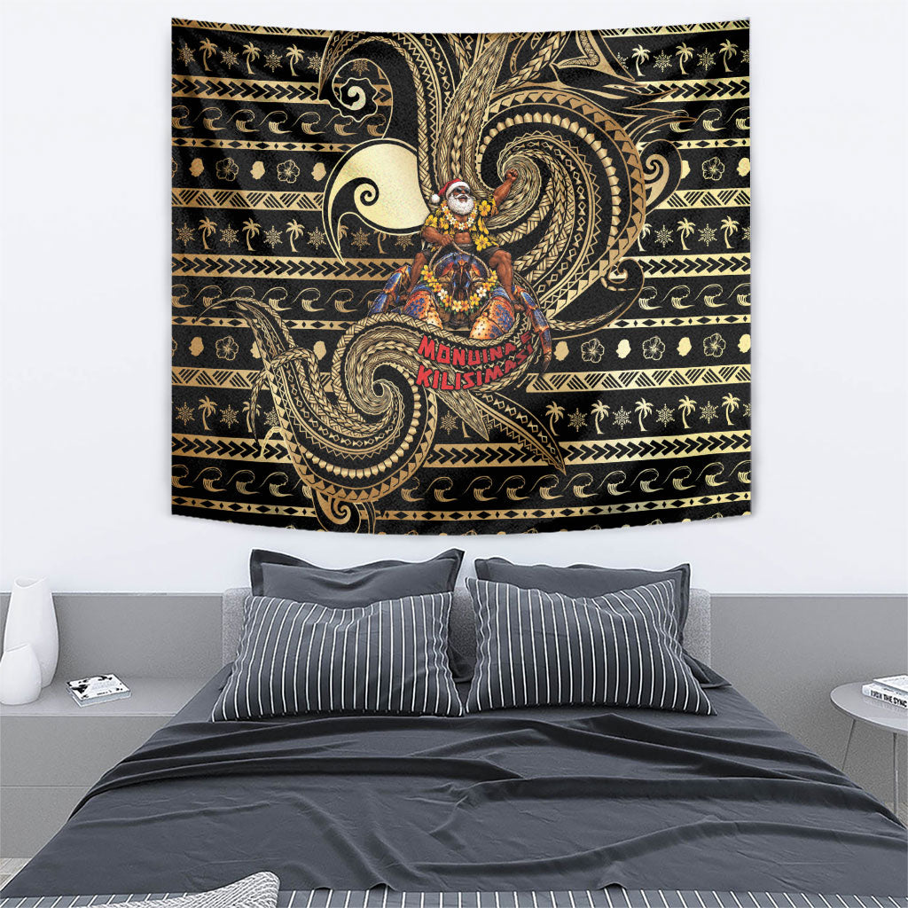 Niue Christmas Tapestry Santa Riding Coconut Crab