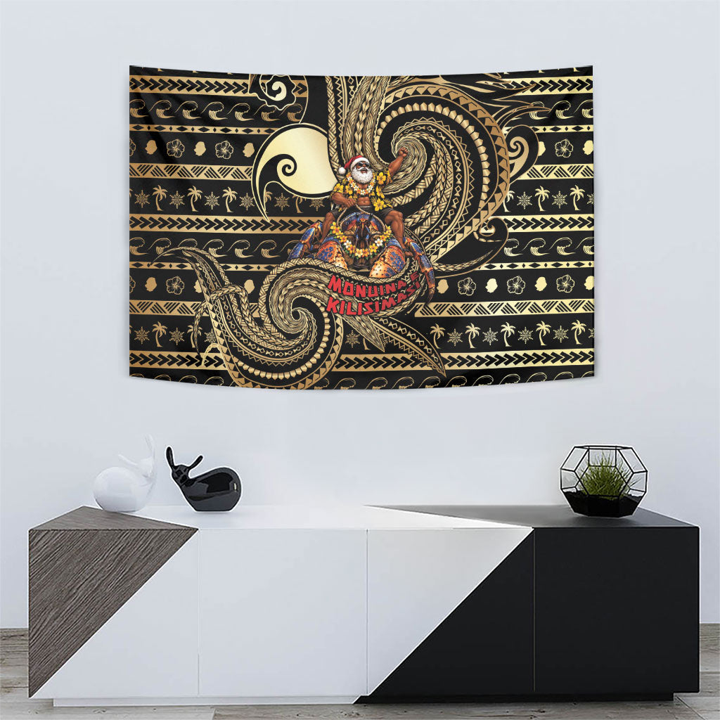 Niue Christmas Tapestry Santa Riding Coconut Crab