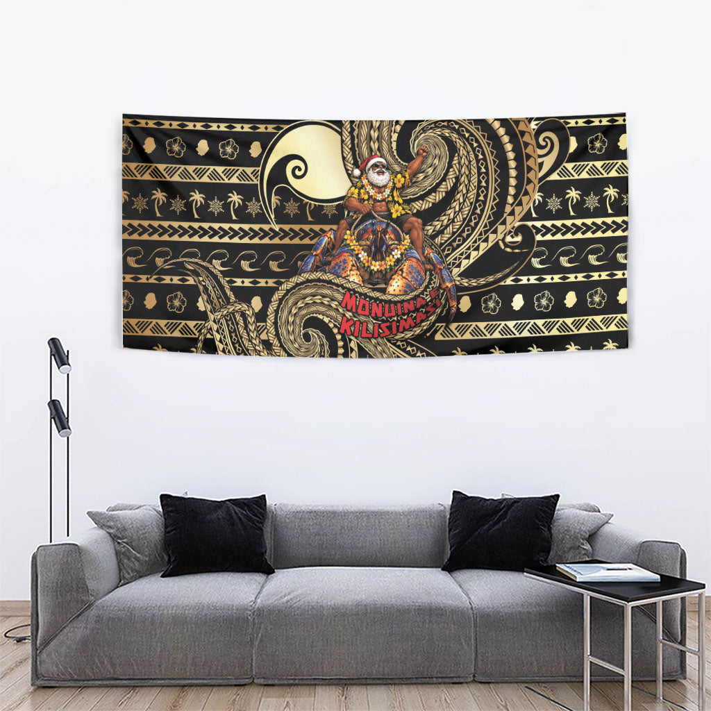 Niue Christmas Tapestry Santa Riding Coconut Crab
