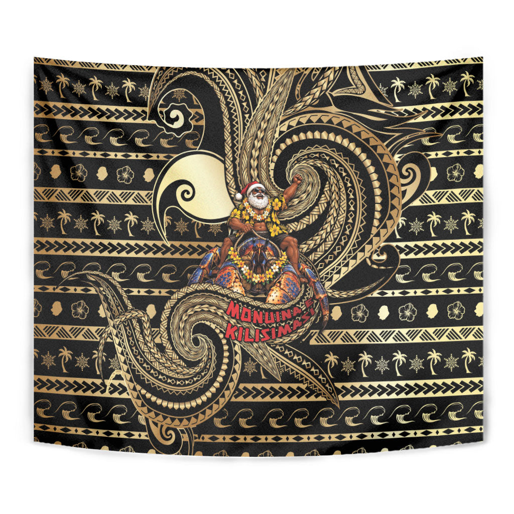 Niue Christmas Tapestry Santa Riding Coconut Crab