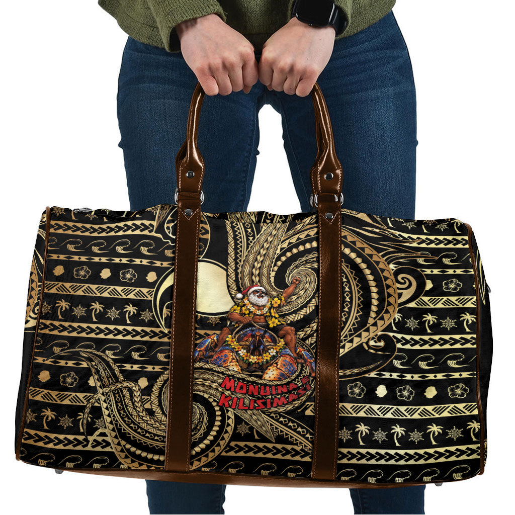 Niue Christmas Travel Bag Santa Riding Coconut Crab