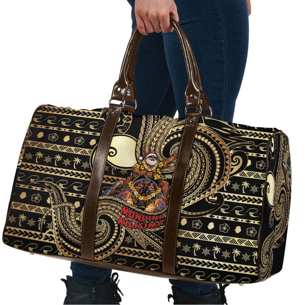 Niue Christmas Travel Bag Santa Riding Coconut Crab