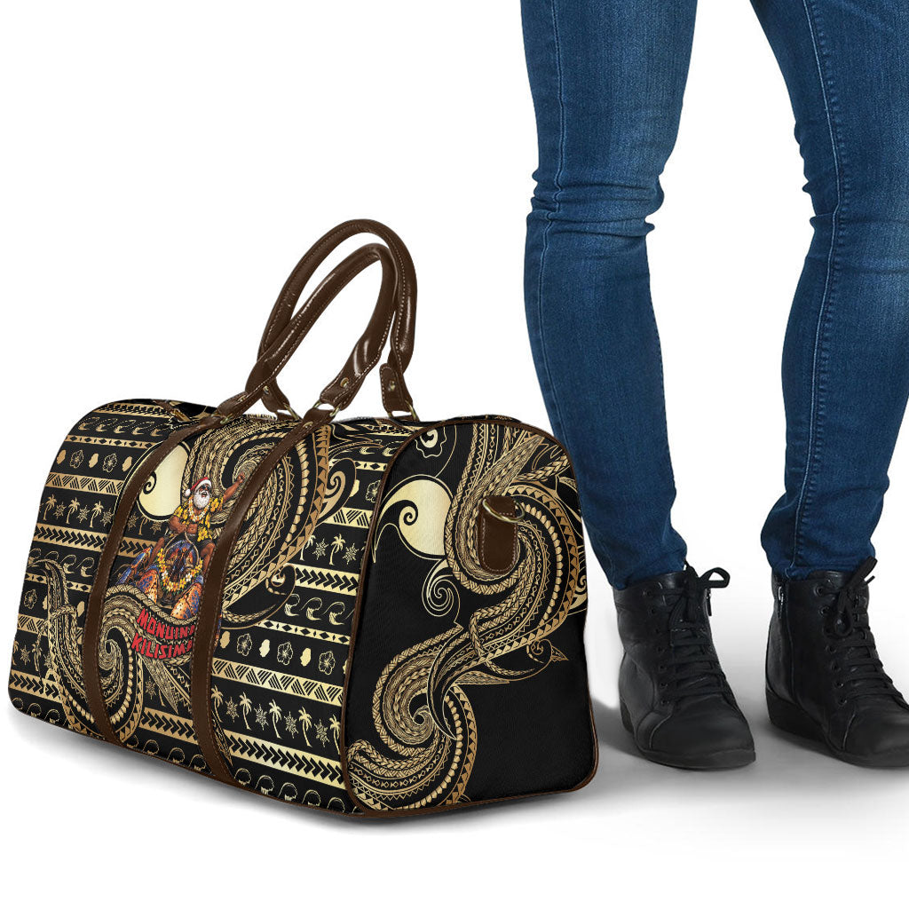 Niue Christmas Travel Bag Santa Riding Coconut Crab